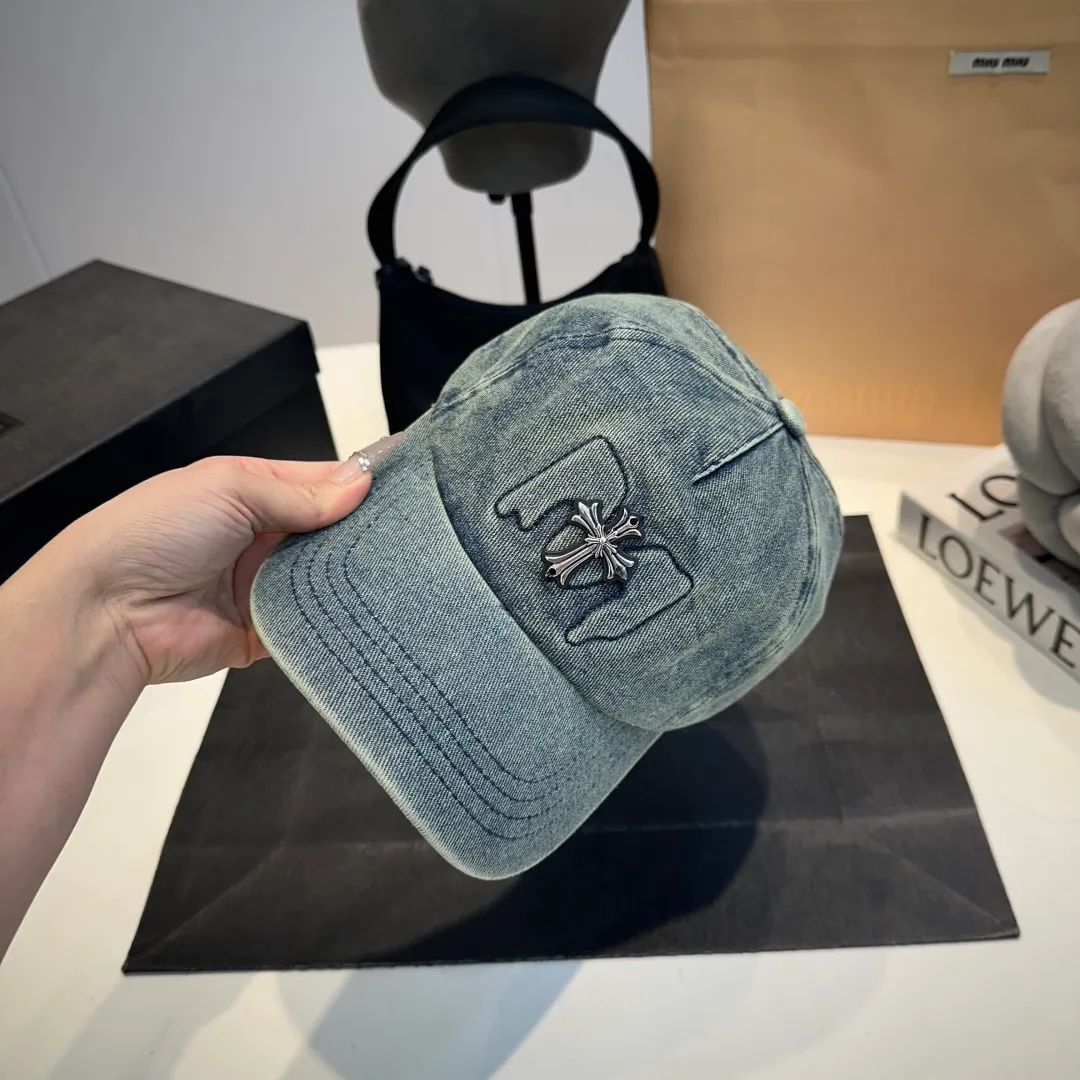 P60 Crow Heart baseball cap, retro cowboy cap, head circumference 57.cm